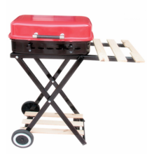 Portable Folding Trolley Charcoal BBQ Grill Oven for Outdoor